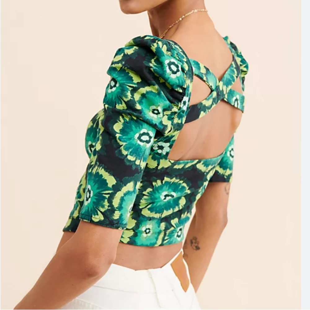 Free People Give Me More Top Green